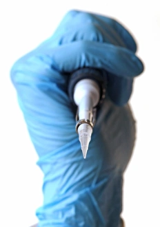 Prints of Pipette held in a gloved hand Images Dated 2006 September: Pipette Print