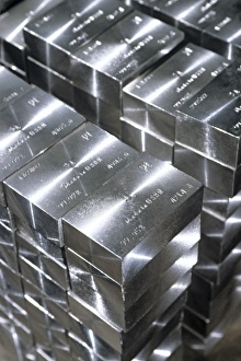 Prints of 516014 01/01/1993 Platinum bars stored at Gokhran, the State Precious Metals and Gems Repository of Russia. Yuriy Somov/RIA Novosti Images Dated 2011 December: Platinum Bars Print