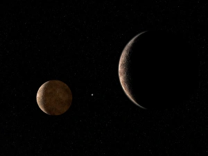 Dwarf Planet Pluto Prints: Pluto and Charon, artwork