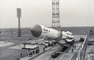 Proton rocket & Granat observatory on launch pad Proton rocket & Granat observatory on launch pad