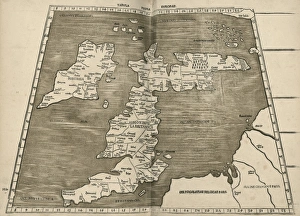 Ptolemys map of Britain, 16th century Ptolemys map of Britain, 16th century