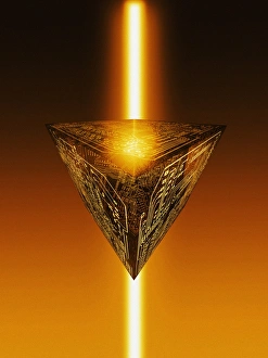 Quantum Computing Print: Electronic Circuitry within a Cube
