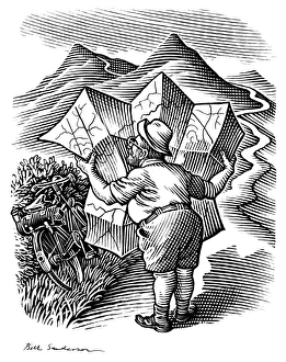 Map Reading Techniques Prints: Reading a map, artwork