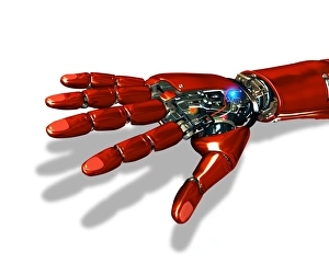 Artificial Intelligence Illustration Prints: Robotic hand