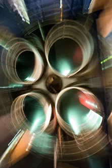 Prints of Zoom effect view of rocket engines mounted on a ballistic missile on display at the Air and Space Museum, Le Bourget, Paris. An example of the art in engineering and technology Images Dated 2010 September: Zoom Effect View of Rocket Engines Print