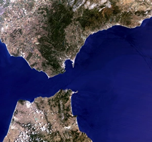Satellite image of the Strait of Gibraltar Satellite image of the Strait of Gibraltar
