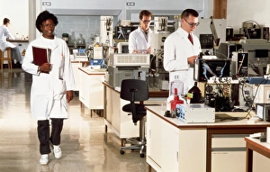 Laboratory Apparatus Prints: Scientists in a laboratory