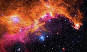 Subaru Telescope Images Prints: Seagull Nebula, composite image