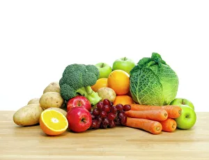 Selection of fresh fruit and vegetables Selection of fresh fruit and vegetables