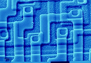 Electronic Technology Images Prints: SEM of the surface of an integrated chip