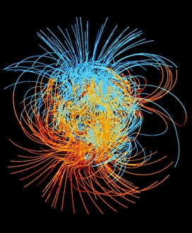 Simulation of a magnetic field reversal on Earth Simulation of a magnetic field reversal on Earth