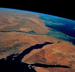 Sinai and Egypt seen from space shuttle STS-69 Sinai and Egypt seen from space shuttle STS-69