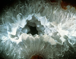 Lava Rock Formations Prints: Slice of agate, a form of quartz