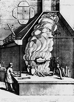 Smoke from a fire driving a turbine in a chimney Smoke from a fire driving a turbine in a chimney