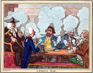 Smoking club, 18th century artwork Smoking club, 18th century artwork
