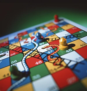 Vintage Board Games Prints: Snakes and ladders