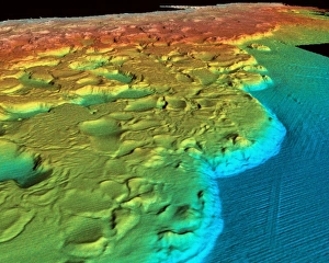 Sonar image of ocean floor off Louisiana, USA Sonar image of ocean floor off Louisiana, USA