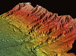 Sonar image of ocean floor off New Jersey, USA Sonar image of ocean floor off New Jersey, USA