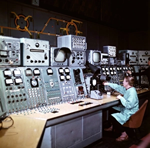 Prints of Control panel in the Institute of Nuclear Physics, part of the Siberian branch of the USSR Academy of Sciences. This is the control panel of the VEPP-2 complex Images Dated 2005 February: Soviet Nuclear Control Panel Print