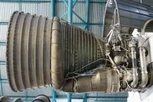 F1 Engine Print on the Saturn V Rocket