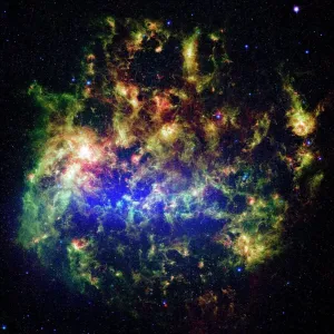 Space Prints: Infrared Image of the Large Magellanic Cloud Print