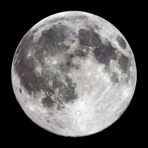 Geological Prints: Full Moon Print, Lunar Hemisphere