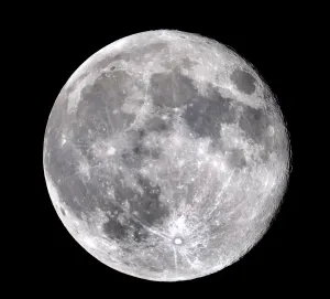 Scientific Posters: Full Moon Print: Lunar Surface with Tycho Crater
