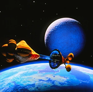Spaceship arriving at a habitable planet Spaceship arriving at a habitable planet