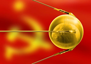 Space Race History Prints: Sputnik 1, artwork