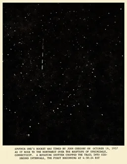 Space Race History Prints: Sputnik 1 rocket track