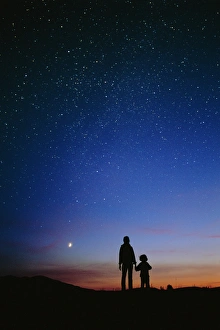 Starry sky and stargazers Starry sky and stargazers