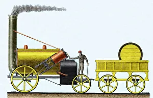 Prints of Stephensons Rocket 1829 Colour Print : Featured Photograph