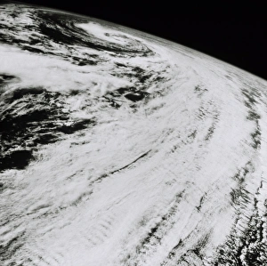 Storm clouds in North Atlantic, from space, 61-A Storm clouds in North Atlantic, from space, 61-A