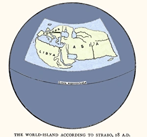 Reproduction of Strabo's 18 AD Map Print