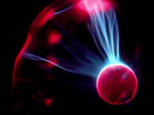 Streams of light inside a plasma globe Streams of light inside a plasma globe