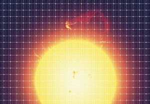 Green Energy Source Prints: Sun reflected in a solar panel
