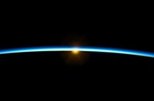 ISS Space Station Prints: Sunset from Earth Orbit Print