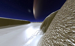 Space Science Images Prints: Surface of Europa, artwork