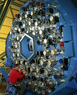 Technician with the WIYN telescopes active optics Technician with the WIYN telescopes active optics