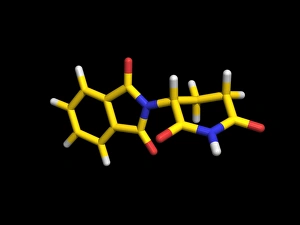 Thalidomide drug molecule Thalidomide drug molecule