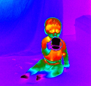 Thermogram of a baby Thermogram of a baby