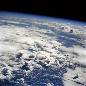 Space Shuttle Prints: Print of Thunderstorms from Space