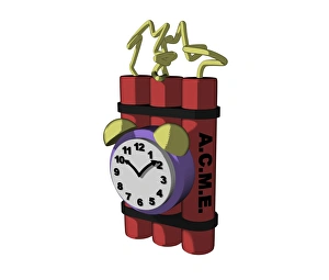 Images Dated 18th October 2007: Time Bomb with Alarm Clock Print