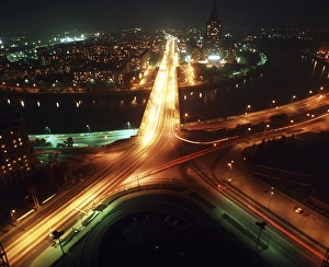 Time-exposure of Moscow, Russia, at night Time-exposure of Moscow, Russia, at night