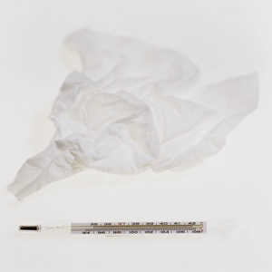 Medical Thermometer Prints: Tissue and thermometer