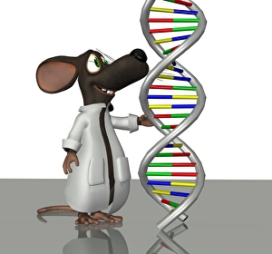 Genetic Code Prints: Transgenic mouse, conceptual artwork