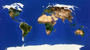 True-colour satellite image of the Earth True-colour satellite image of the Earth