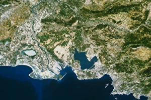 True-colour satellite image of Marseille, France True-colour satellite image of Marseille, France