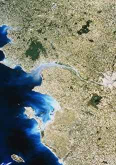 True-colour satellite image of Nantes, France True-colour satellite image of Nantes, France