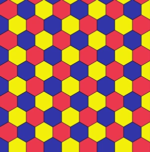 Hexagonal Tiling Pattern Print
